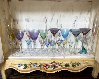 Colorful bar glasses