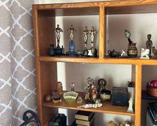 Oak wooden entertainment center