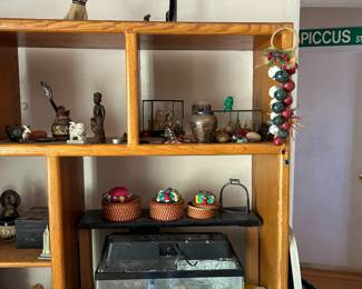 Oak wooden entertainment center