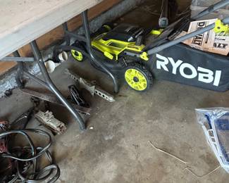 Ryobi electric lawn mower (18 volt)