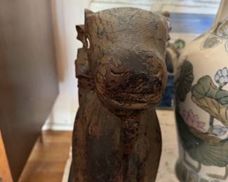 Wooden Carved Statue : sheep/ram