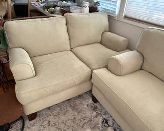 Broyhill light green sofa loveseat 