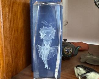 Betty Boop Engraved Crystal 