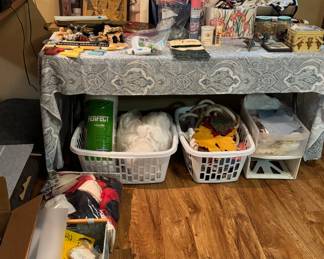Sewing and craft supplies, fabrics
