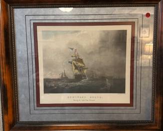 Homeward Bound Passing the Light-Ship Liverpool Samuel Walters Framed Print