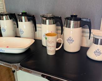 Corningware coffee pots and casserole dish
