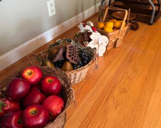 Baskets with fruit
