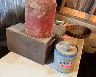 Gas cans.