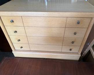 Blonde MCM dressers.