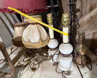 Hobnail lamps.