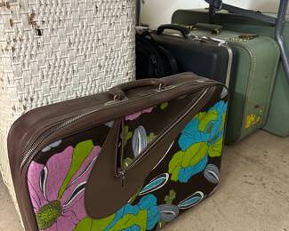 Vintage floral luggage