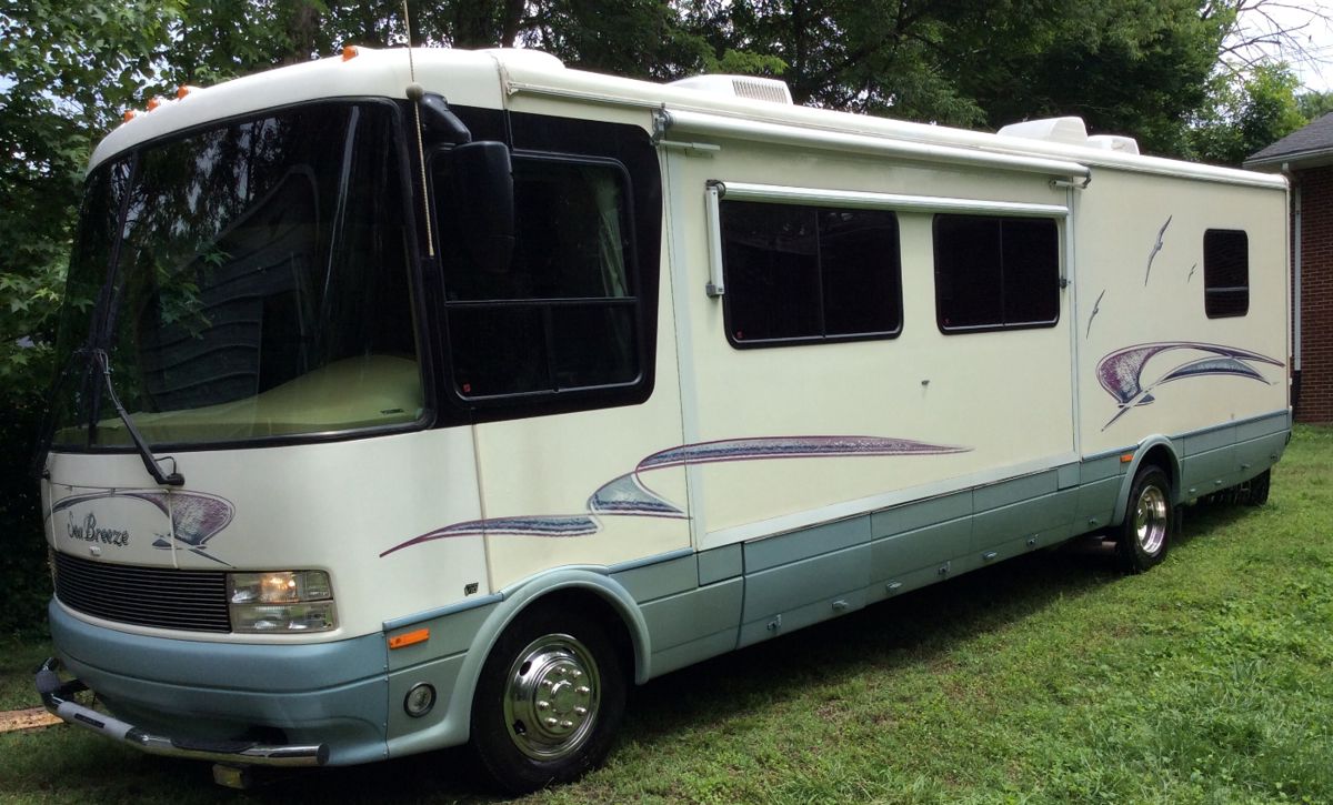 2000 National Sea Breeze Motorhome 1340, Class A, 34’ With Slide Out & 2 Turn Out Awnings, Motorhome Is Clean And In Good Running Condition. Gas Generator, Air Conditioner, Levelers, Double Door Refrigerator, Backup Camera, 2 Flat Screen Televisions, Convection Microwave & 3 Burner Range, Shower W Small Tub. 50,694 Miles, Triton V10 engine
