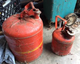 VINTAGE GASOLINE CANS