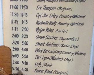VTG. TANGLEWOOD BARN EVENTS SCHEDULE FEATURING THE FABULOUS CORAM SISTERS