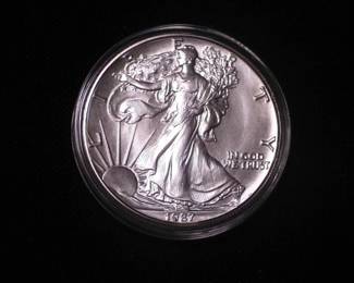 Silver Eagle Dollar 1987