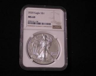 Silver Eagle Dollar 2020 MS 69