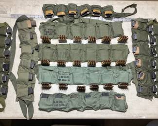 144 RDS 30-06 CAL. AMMO*54 USGI 8 RND CLIPS*9 BELTS 144 RDS 30-06 CAL. AMMO*54 USGI 8 RND CLIPS*9 USGI BELTS WITH CARDBOARD INSERTS NO SHIPPING