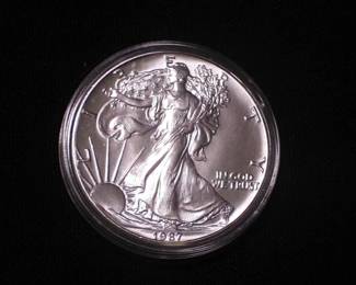 Silver Eagle Dollar 1987