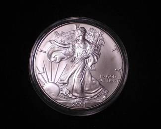 Silver Eagle Dollar 2001