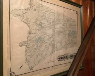 Vintage Framed West Milford Map
