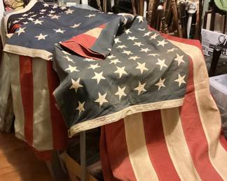 Vintage Flags Three 48 Star and one 46 Star