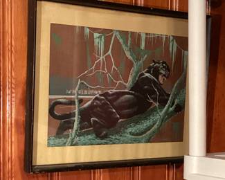 Vintage Panther Print