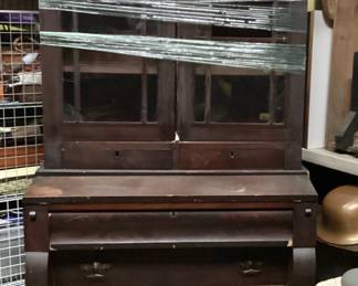 Antique Mahogany Secretary / Desk Needs Restoration