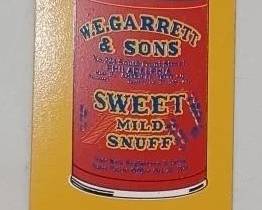 Garrett Snuff rare door push sign