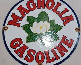 Magnolia Gasoline gas pump sign