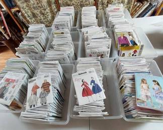 Sewing / fabric store inventory liquidation lot, over 500 patterns for everything from dresses, childrens clothes, doll clothes, costumes little bit of everything, in nice condition. Butterick McCall and more