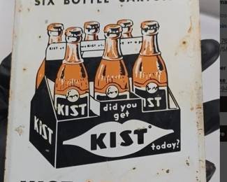 Kist Orange door push sign