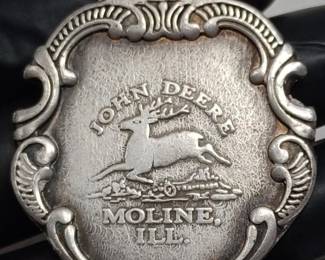 Antique John Deere watch fob, might be sterling, dont see a mark