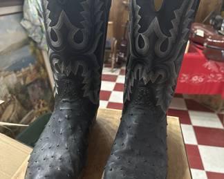 Rio De Mercedes full quill ostrich mens boots size 12