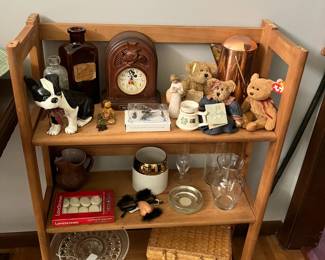 Terrier Door Stop, Mickey Mouse Clock, Antique Bottles