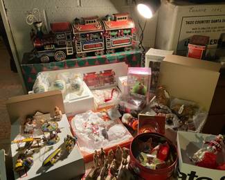 Ornaments - Waterford Marquis, Katherine's Circus, Bradford Exchange, Hummel, Vintage Plastic, Schylling Metal (Made in China), Elvis 18K Gold Plated.