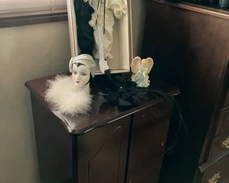 Vintage Porcelain Head, Armoire,