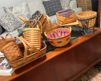 Longaberger Baskets and Wrought Iron Pieces