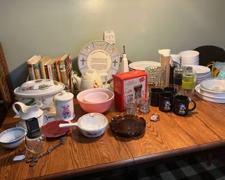 Pyrex Pink Bowls, Yeti Tumblers Mickey Mouse Mugs