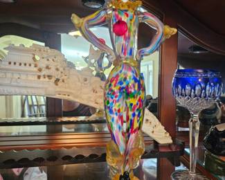 Blown glass clown figurine
$45