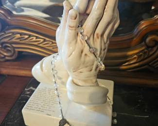 Praying hands statue $30