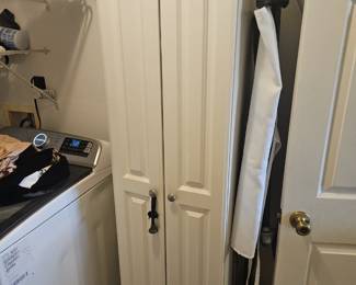Single tall white storage cabinet $45