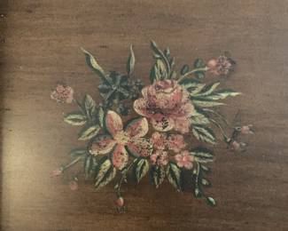 Painted accent on nesting tables