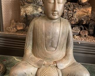 Carved wood Buddha