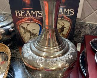silver decanter -Beam's not available