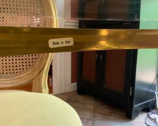 Italian brass and glass duck head table swan head