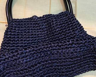 Crochet straw bag
