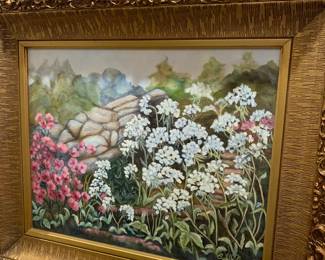 Oil in gold frame