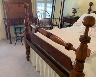 Antebellum rope bed; plantation desk
