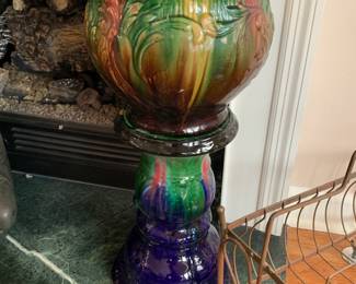 Majolica plant stand fern stand