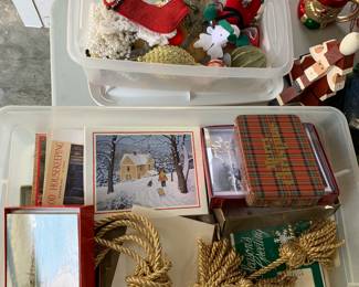 Christmas cards and ornaments